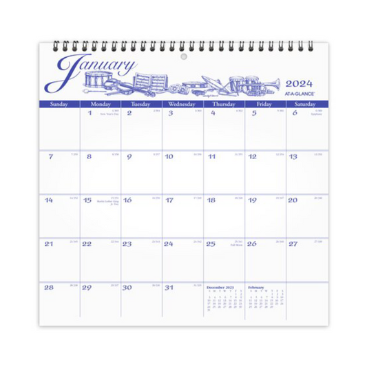 At-A-Glance 2024 12-Month Illustrators Edition Wall Calendar (12.00" x 11.75")