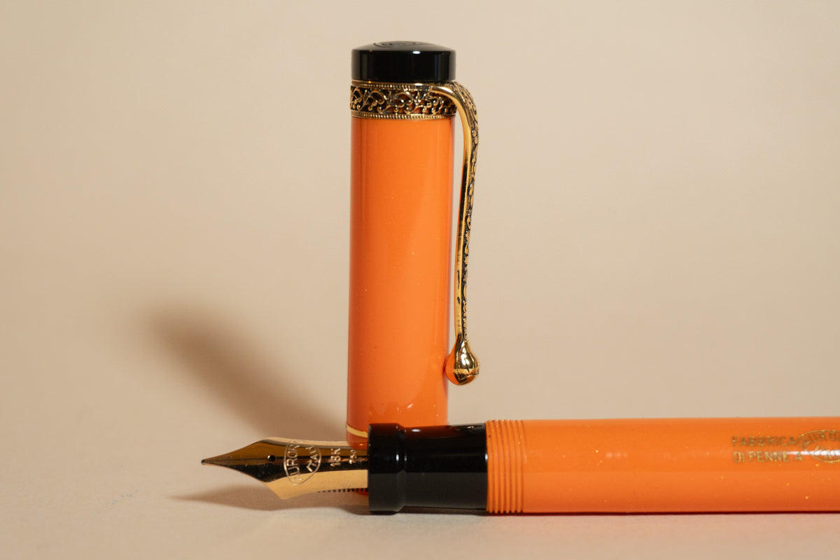 Pre-Owned Aurora Internazionale Fountain Pen - Orange - Fine