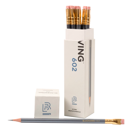 Blackwing Pencils - 602 Gunmetal Grey (Firm - Set of 12)