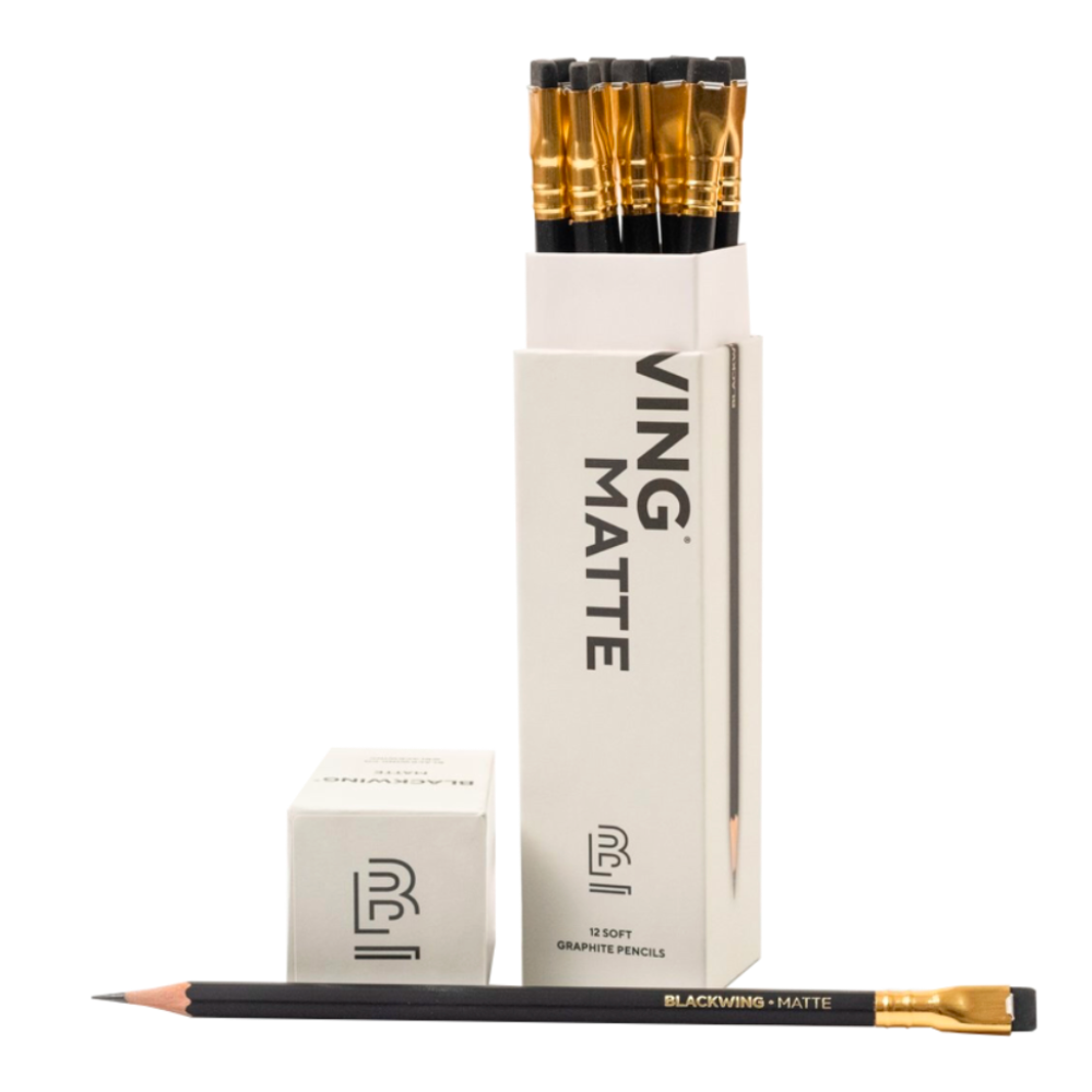 Blackwing Pencils - Matte Black (Soft - Set of 12)