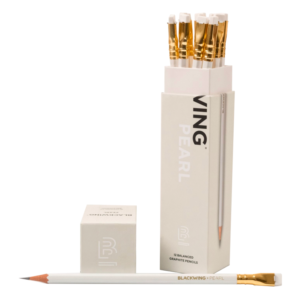 Blackwing Pearl Pencils - White ( Balanced - Set of 12)