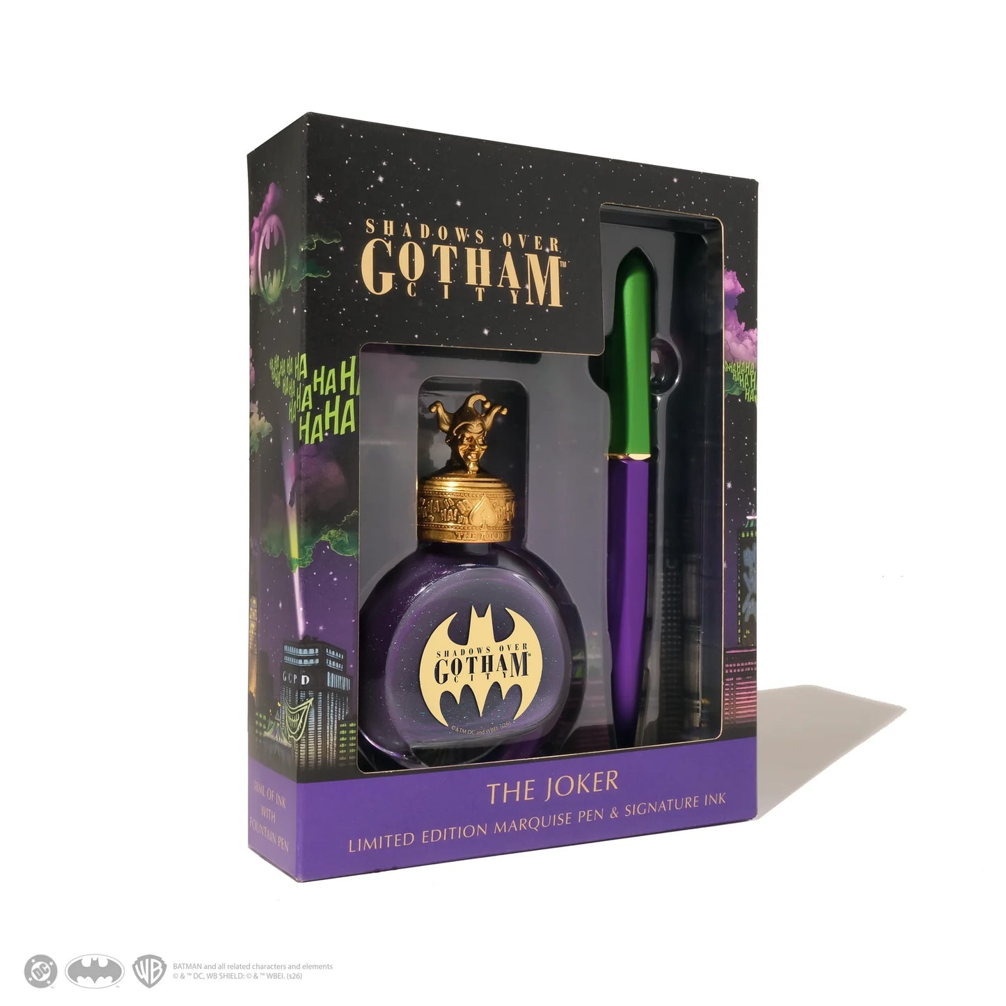 Ferris Wheel Press Warner Bros. Marquise Pen and 38ml Ink Set - The Joker (Limited Edition)