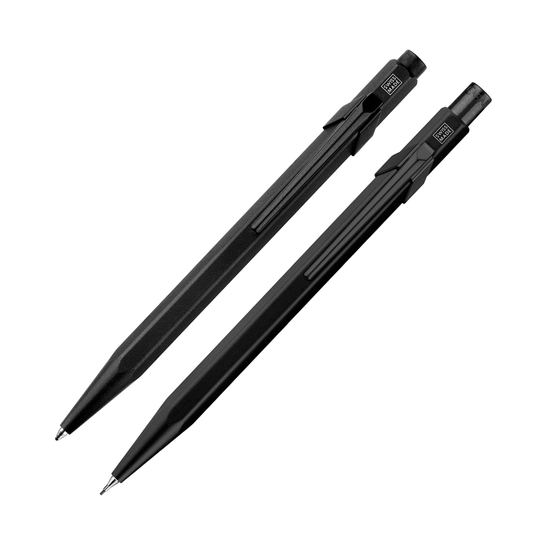 Caran D'Arche 849 Mechanical Pencil and Ballpoint Pen Set - Black Code (Special Edition)