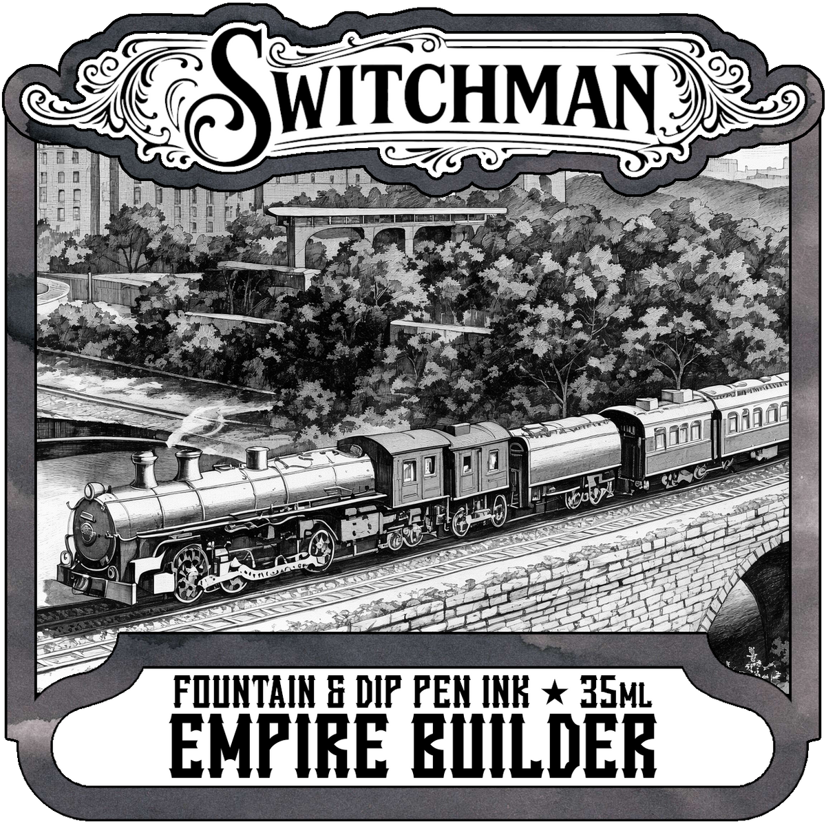 Switchman Pen Company Bottled Ink (35ml) - Empire Builder: Dust Up Gray