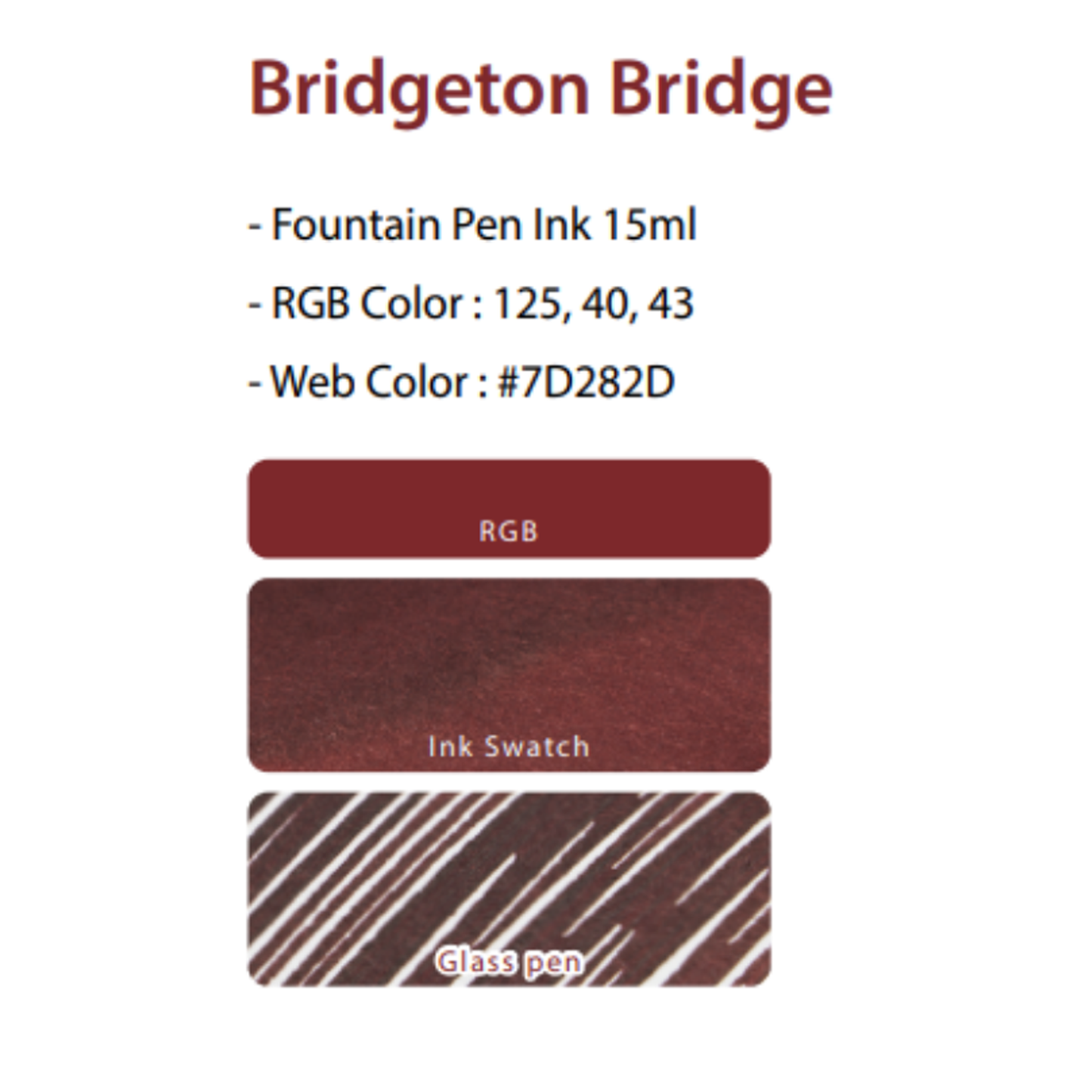 Colorverse Bridgeton Bridge (15ml) Bottled Ink (USA Special Series, Indiana)