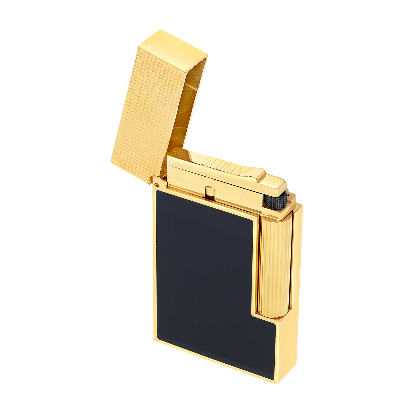 S.T. Dupont Ligne 2 Lighter - Micro Diamond Head: Lacquered Blue & Gold (Perfect Ping)