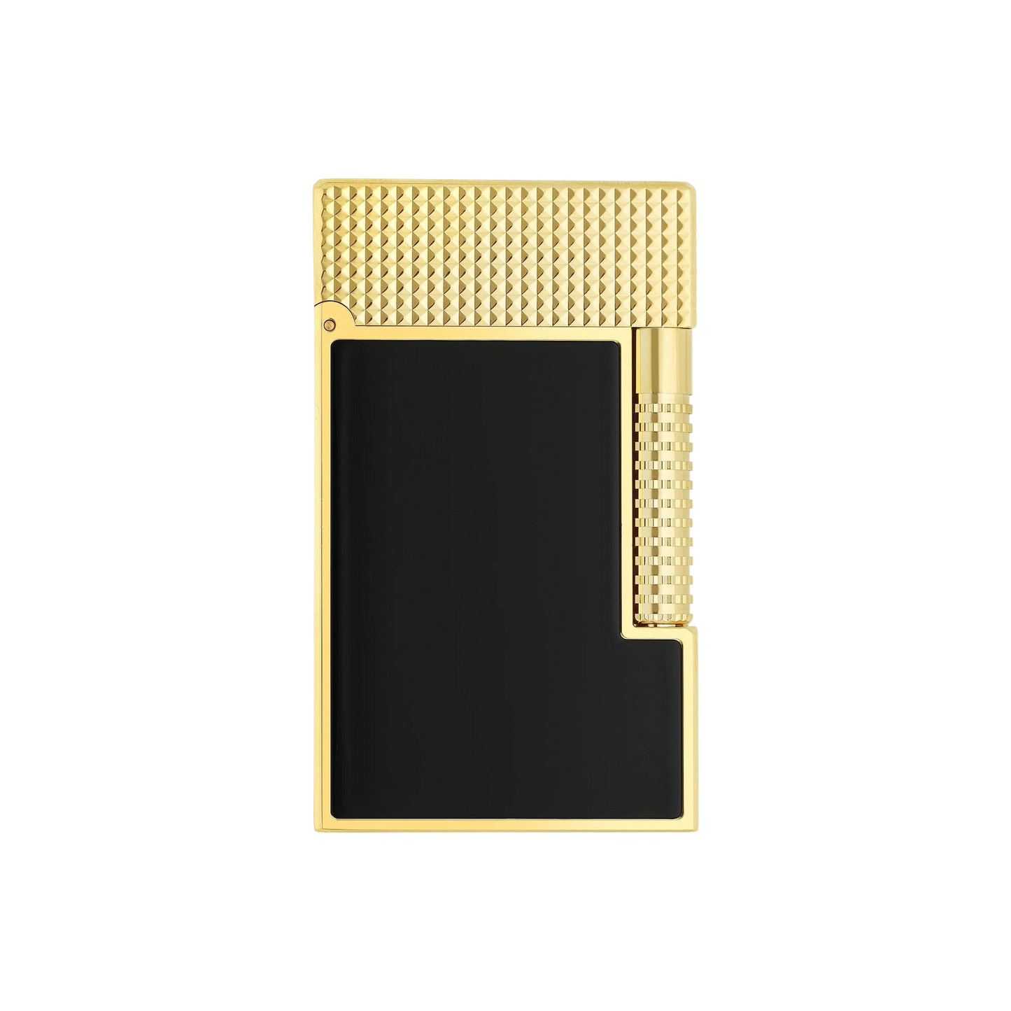 S.T. Dupont Le Grand Lighter - Micro Diamond Head: Black Lacquer with Gold (Perfect Ping)