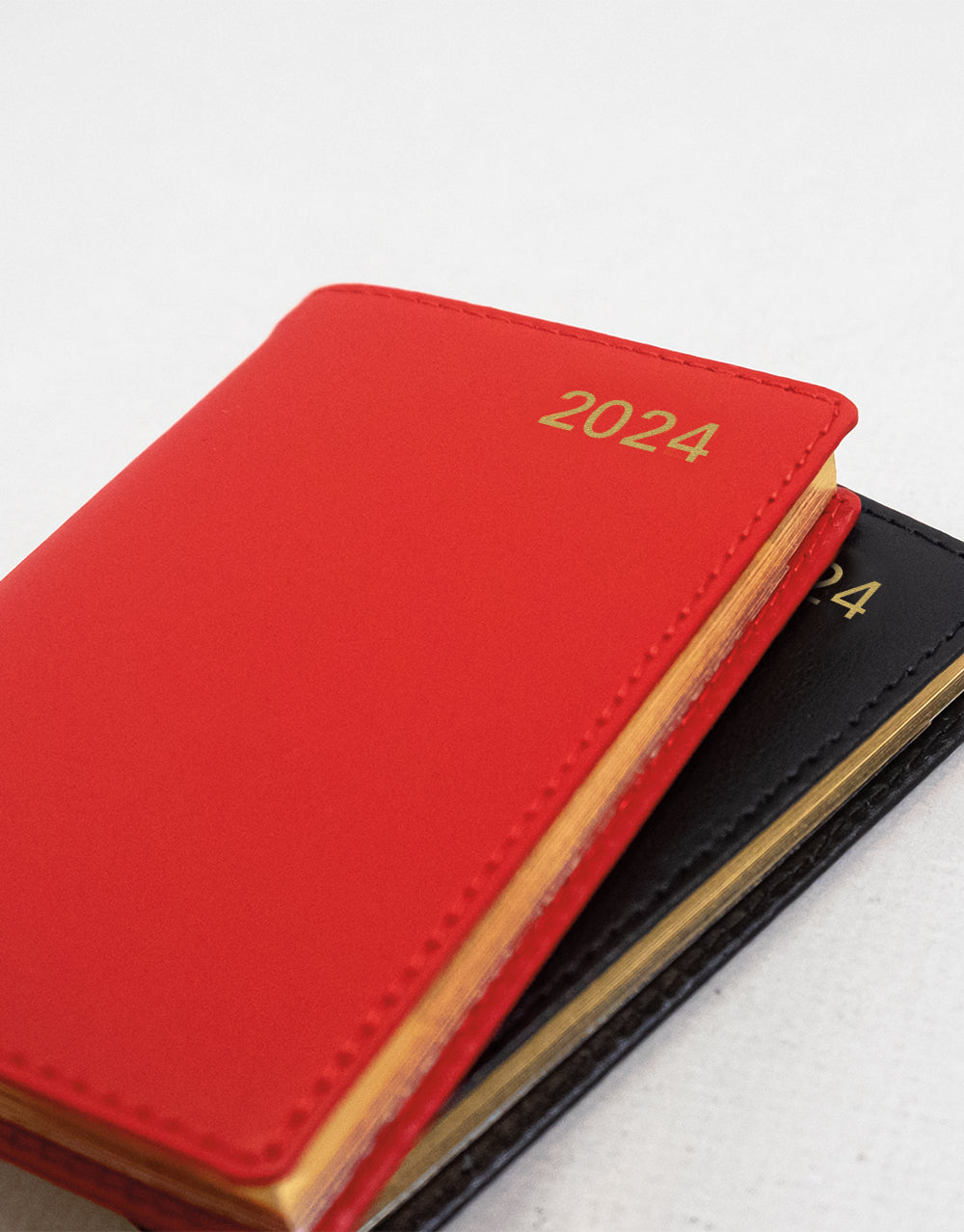 Letts of London 2024 Belgravia Mini Pocket Week to View Leather Planner - Black