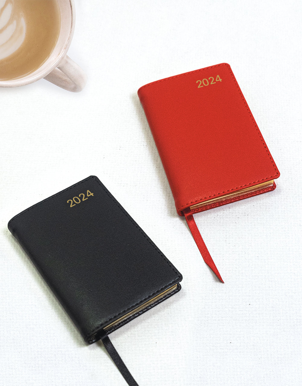 Letts of London 2024 Belgravia Mini Pocket Week to View Leather Planner - Black