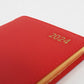 Letts of London 2024 Belgravia Slim Week to View Leather Planner - Red