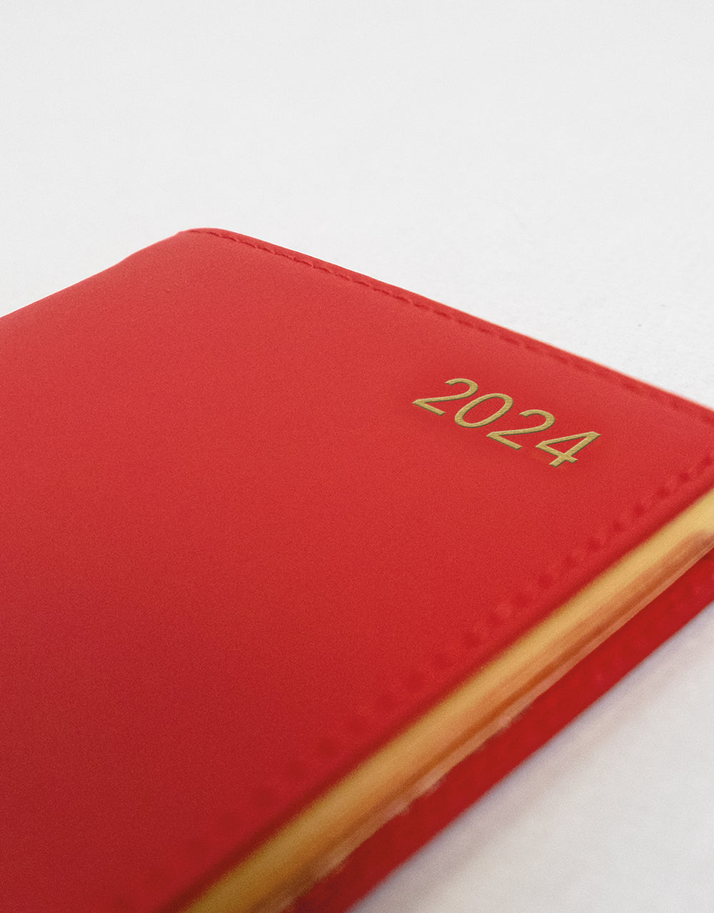 Letts of London 2024 Belgravia Slim Week to View Leather Planner - Red