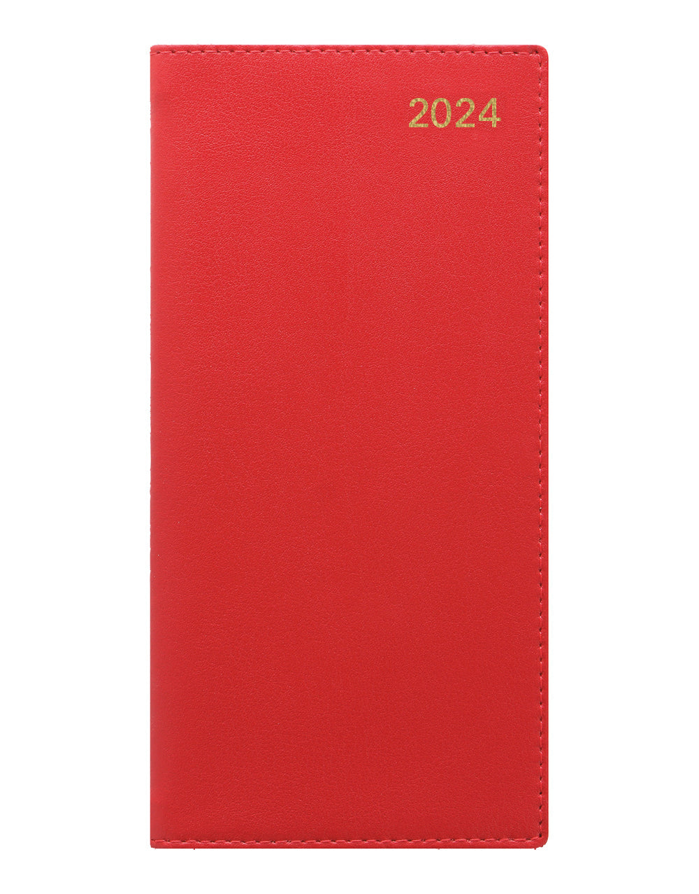 Letts of London 2024 Belgravia Slim Week to View Leather Planner - Red