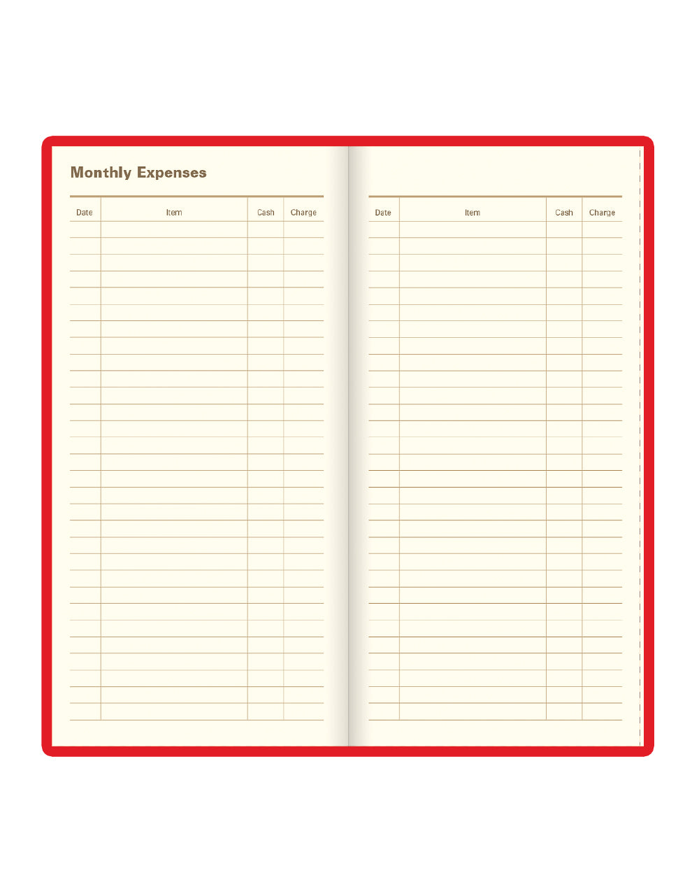 Letts of London 2024 Belgravia Slim Week to View Leather Planner - Red