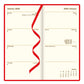 Letts of London 2024 Belgravia Slim Week to View Leather Planner - Red