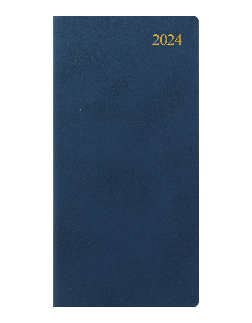 Letts of London 2024 Signature Slim Week to View Leather Planner - Blue