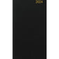 Letts of London 2024 Signature Slim Week to View Leather Planner - Black