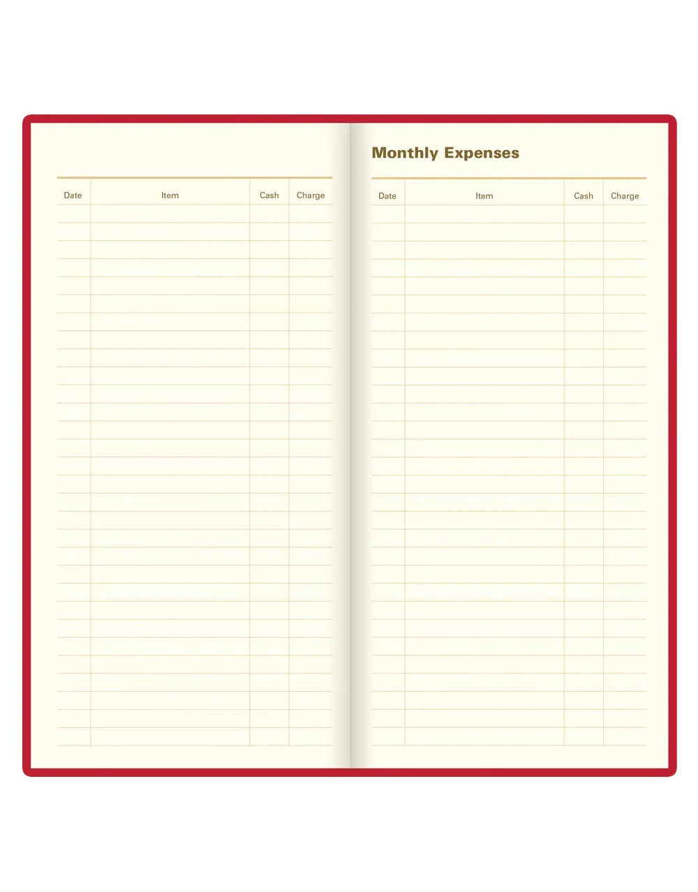 Letts of London 2026 Signature Bonded Slim Planner - Red