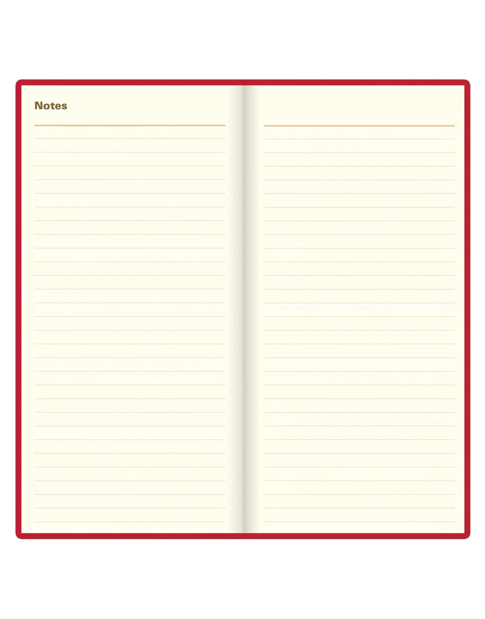 Letts of London 2026 Signature Bonded Slim Planner - Red