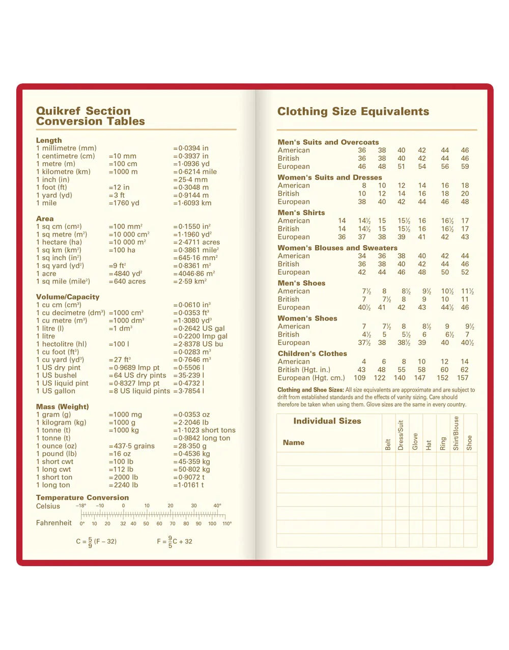 Letts of London 2026 Signature Bonded Slim Planner - Red