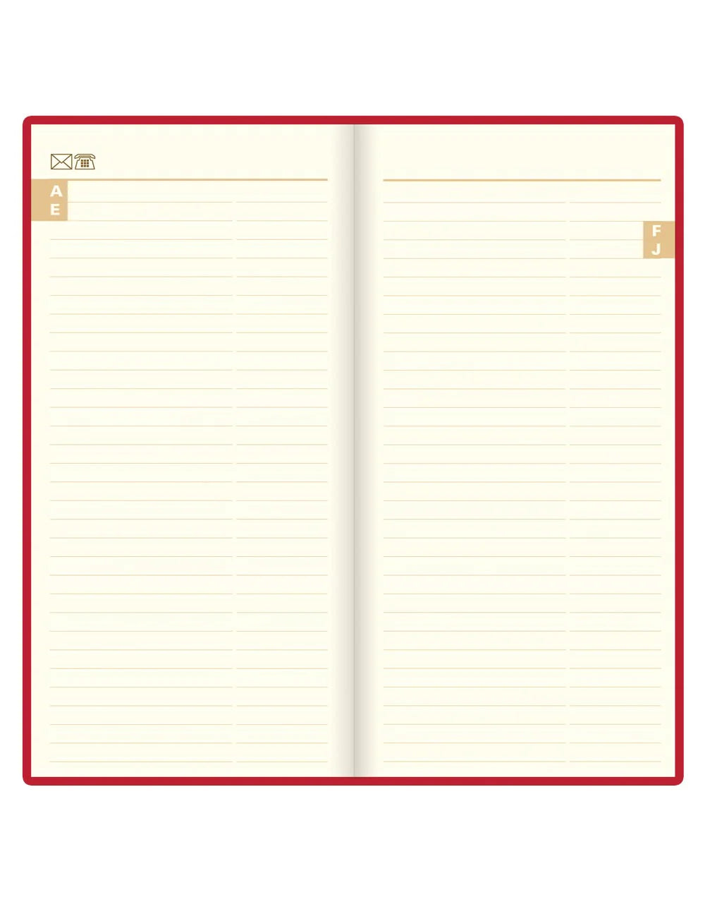 Letts of London 2026 Signature Bonded Slim Planner - Red