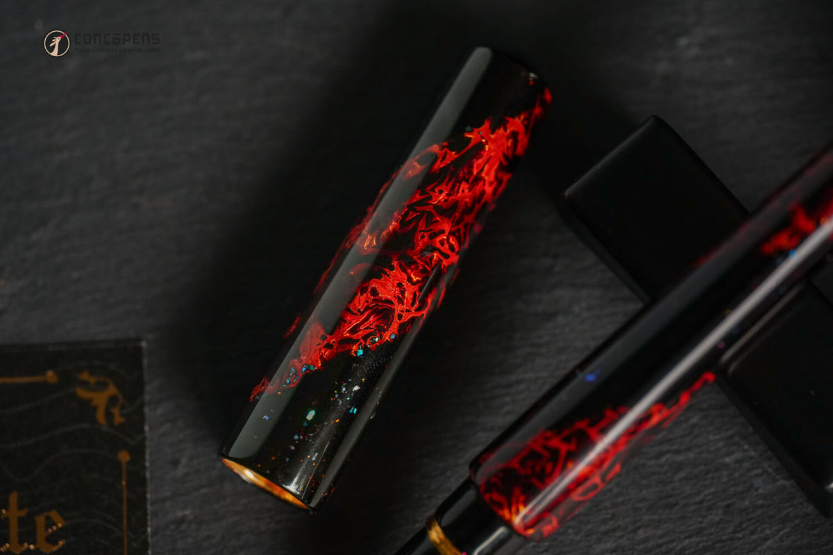 ConCoPens Traditional Vietnamese Lacquer Fountain Pen - Inferno