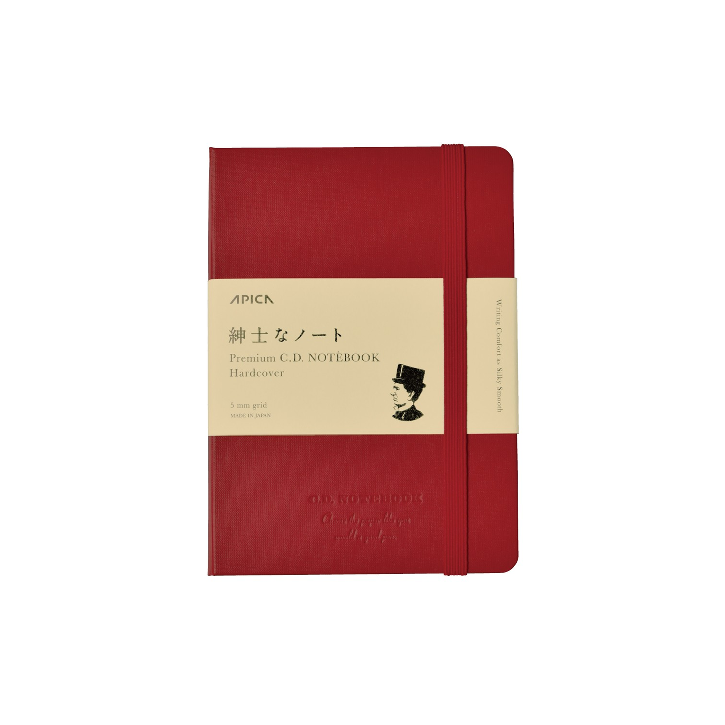 Apica Premium CD Hard Cover Notebook A6 - Red (Grid)