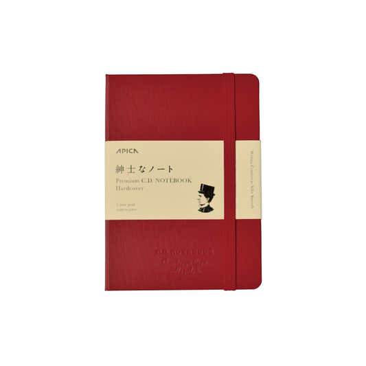 Apica Premium CD Hard Cover Notebook A6 - Red (Grid)