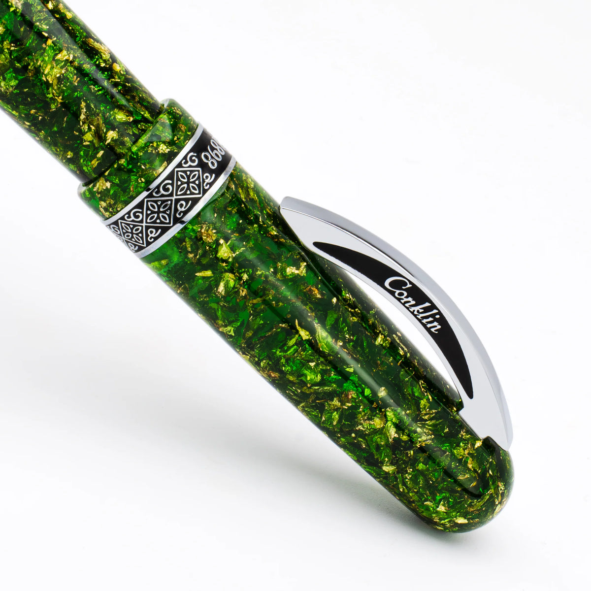 Conklin 1898 Solaris Collection Fountain Pen - Green with Chrome Trim (Limited Edition)