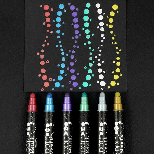 Kuretake Clean Color Dual-Tip Marker Set - Metallic (Set of 6)