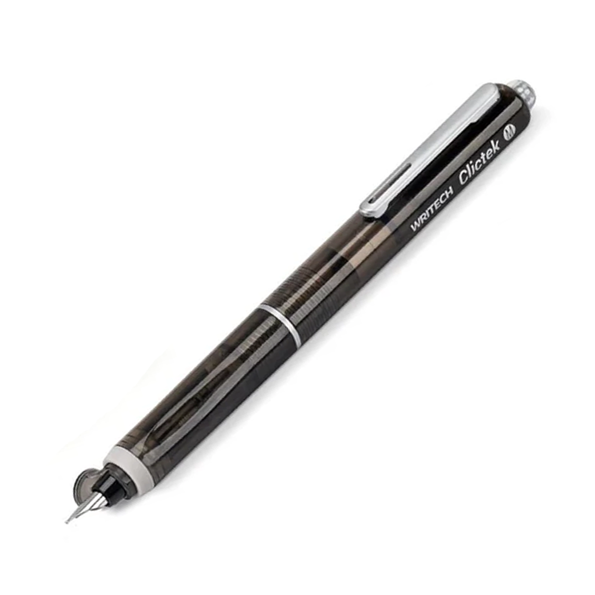Writech Clictek Retractable Fountain Pen - Clear Black