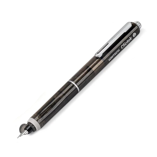 Writech Clictek Retractable Fountain Pen - Clear Black