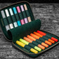 Galen Leather 14 Slot Collector Pen Case for Kaweco Pens - Crazy Horse Forest Green