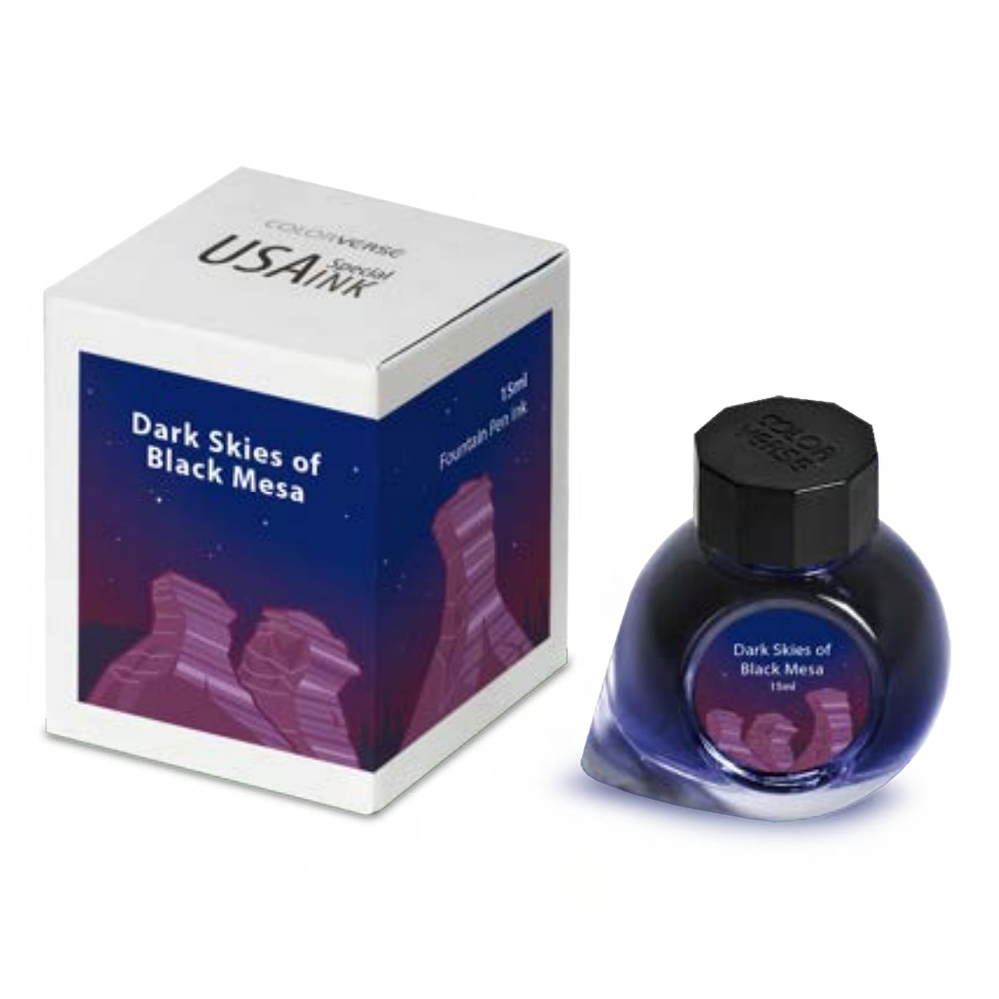 Colorverse Dark Skies of Black Mesa (15ml) Bottled Ink (USA Special Series, Oklahoma)