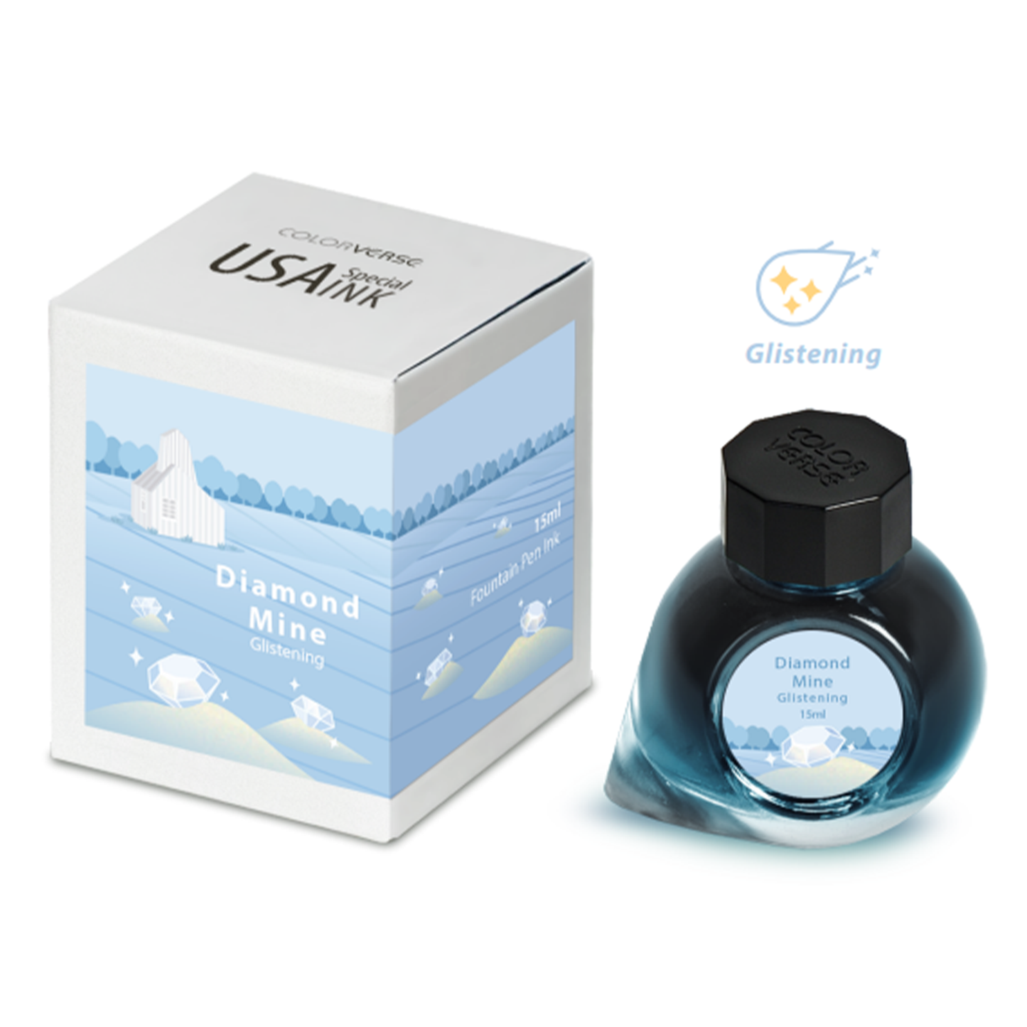 Colorverse Diamond Mine (15ml) Bottled Ink (USA Special Series, Arkansas)