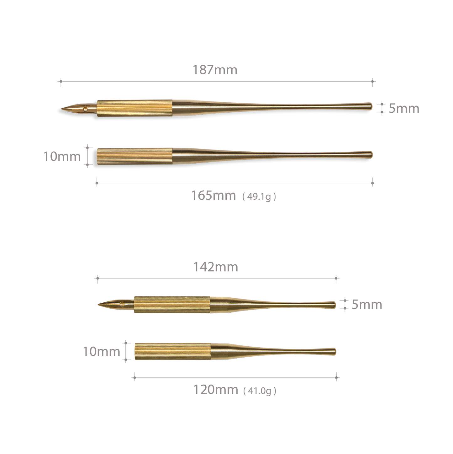 Colorverse Shuttle Large Nib Holder - Brass