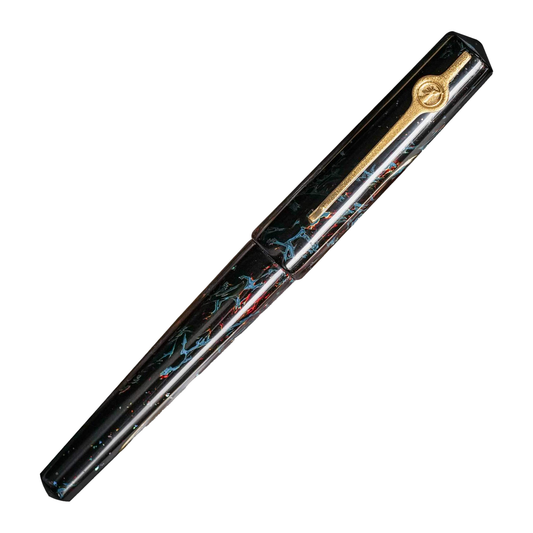 ConCoPens Traditional Vietnamese Lacquer Fountain Pen - Obsidia