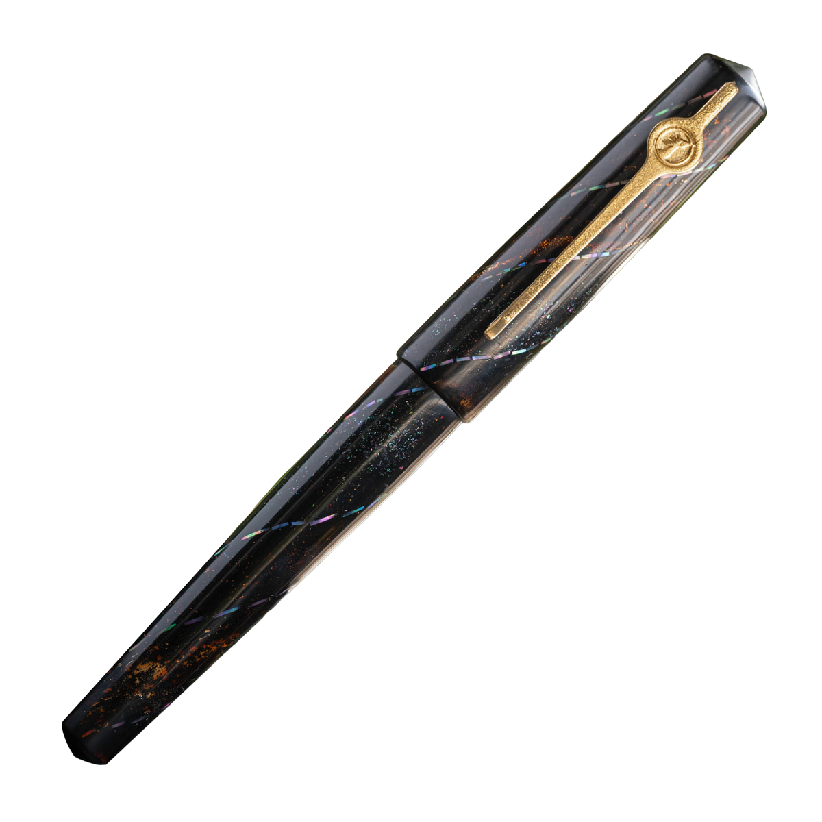 ConCoPens Traditional Vietnamese Lacquer Fountain Pen - Aurora Scroll