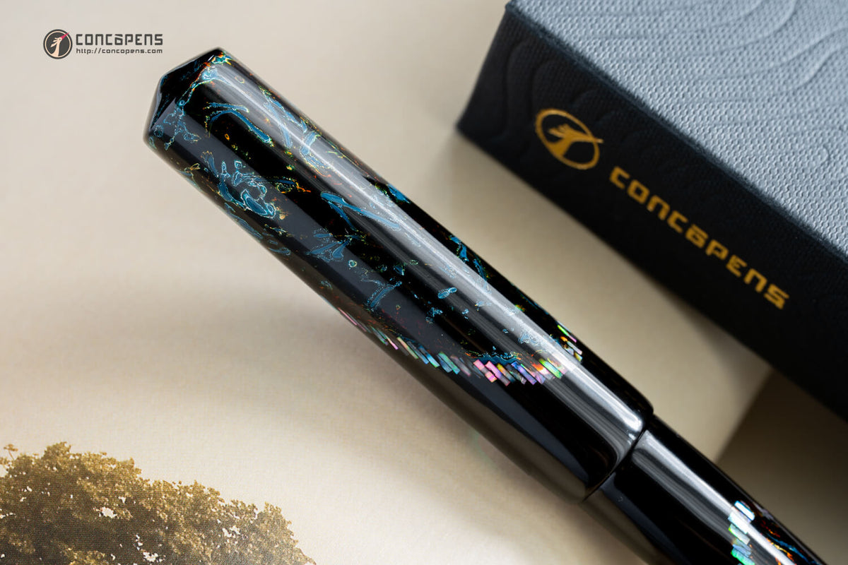 ConCoPens Traditional Vietnamese Lacquer Fountain Pen - Ocean Serenade