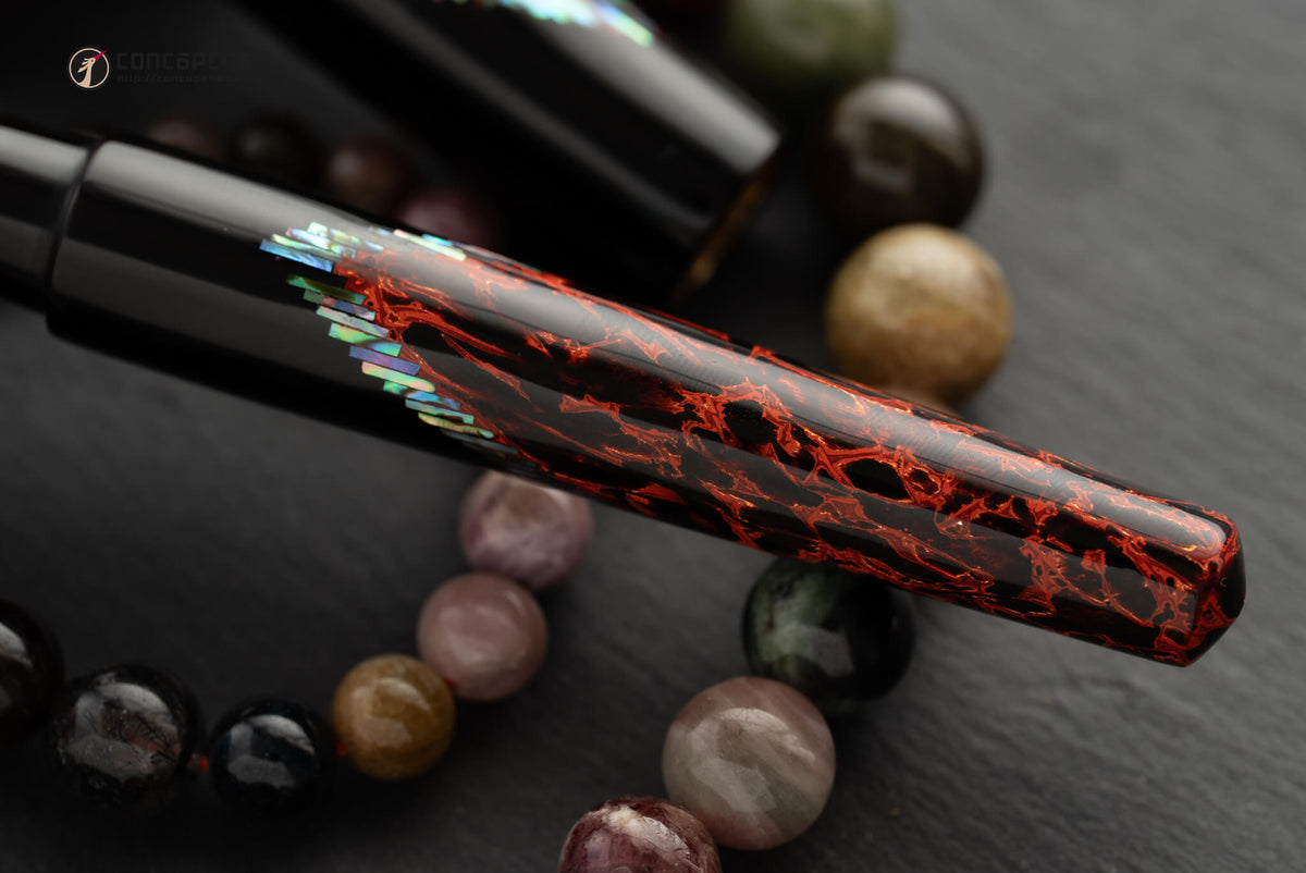 ConCoPens Traditional Vietnamese Lacquer Fountain Pen - Pyre