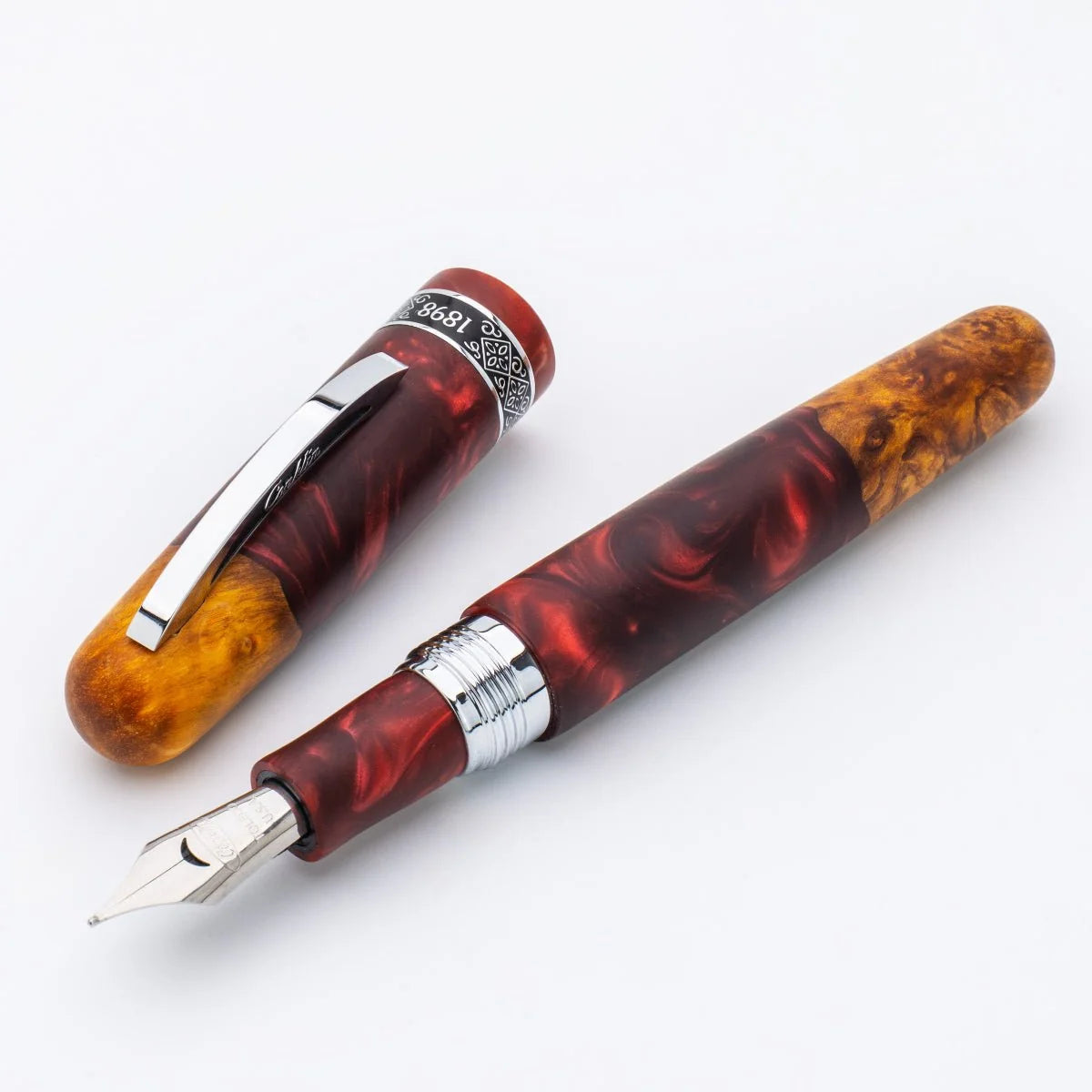 Conklin 1898 Spectra Fusion Fountain Pen - Burgundy with Chrome Trim (Limited Edition)