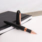 Conklin All American Rollerball - Black Matte with Rose Gold Trim (Discontinued)