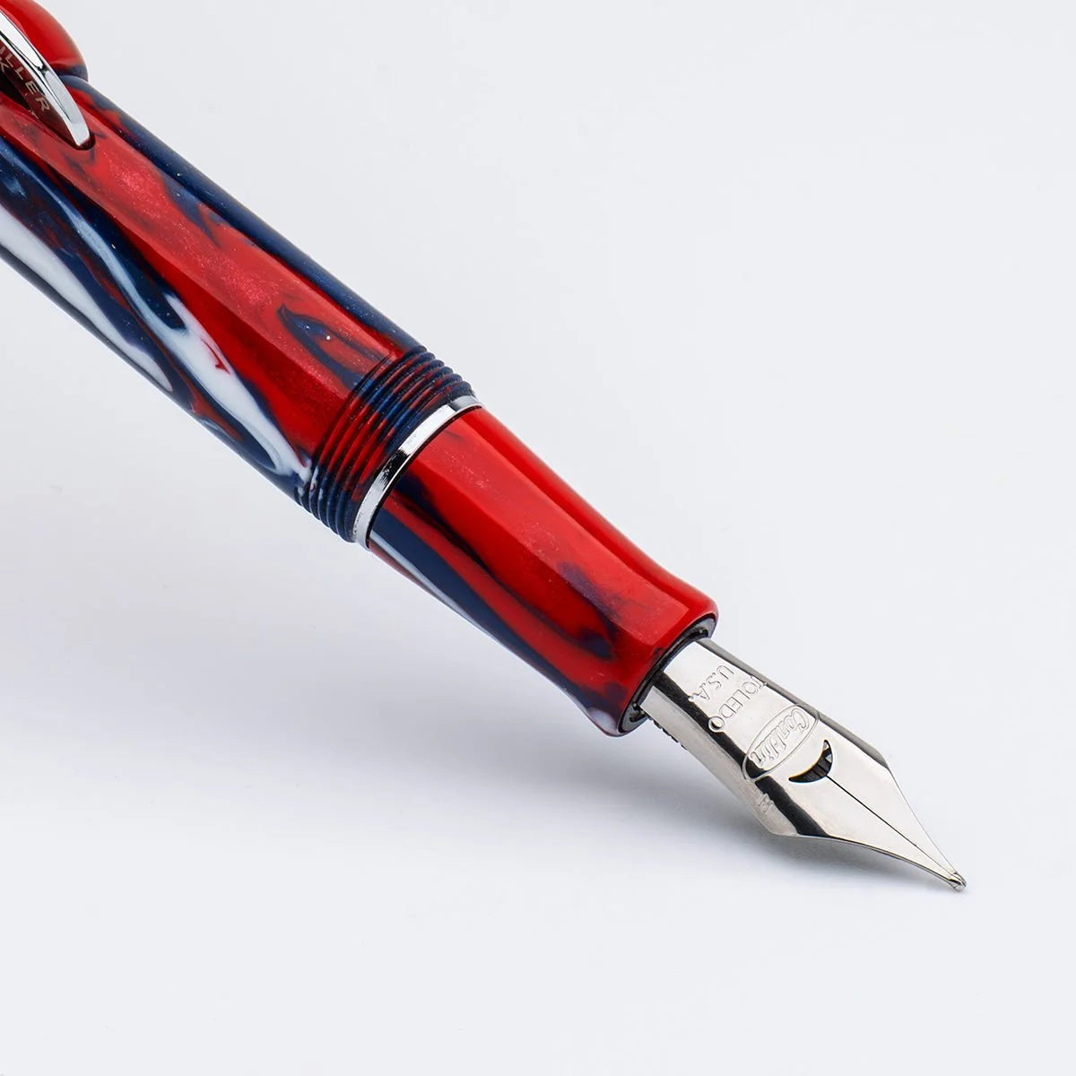 Conklin Mark Twain Crescent Fountain Pen - USA 250 with Chrome Trim (Limited Edition)