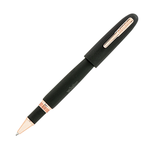 Conklin All American Rollerball - Black Matte with Rose Gold Trim (Discontinued)