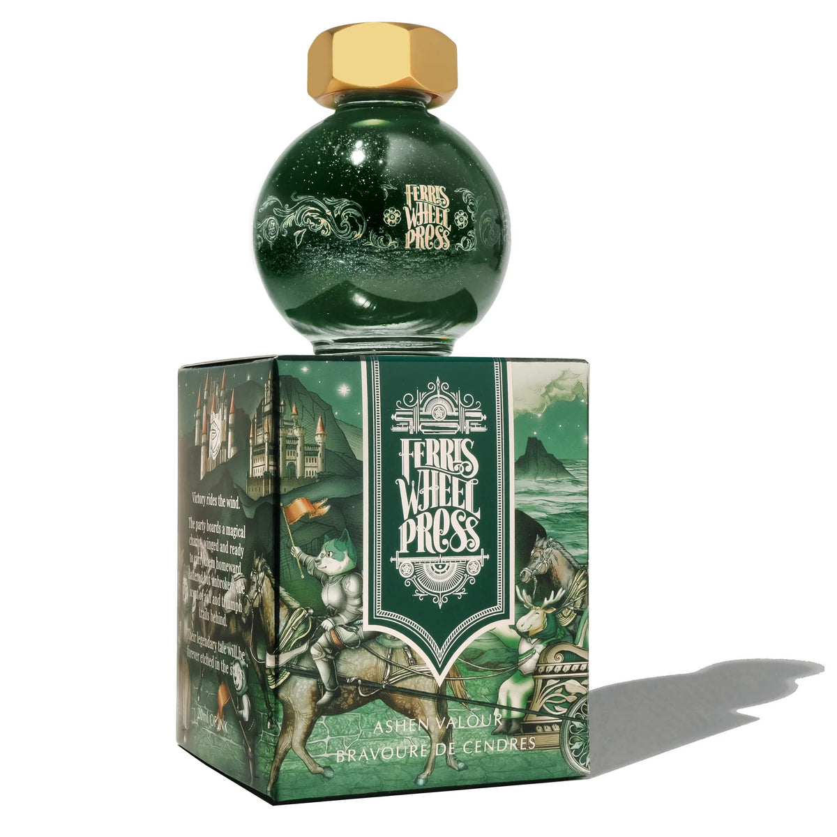 Ferris Wheel Press Ashen Valour (20ml) Bottled Ink - FerriTales: The Book of Knights Series