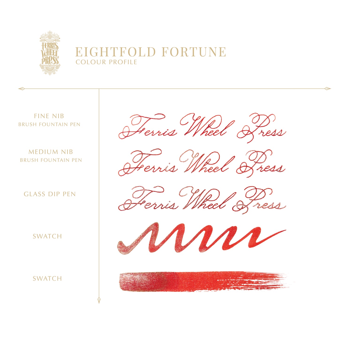 Ferris Wheel Press Fete Chinoise - Eightfold Fortune (20ml) Bottled Ink - 2026 Lunar New Year Edition