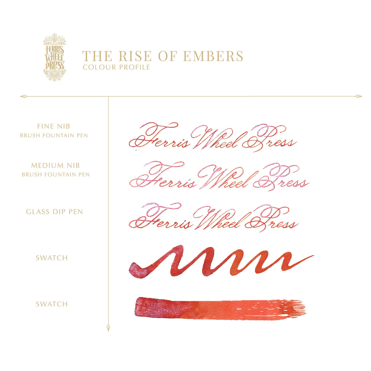 Ferris Wheel Press Rise of Embers (20ml) Bottled Ink - FerriTales: The Book of Knights Series