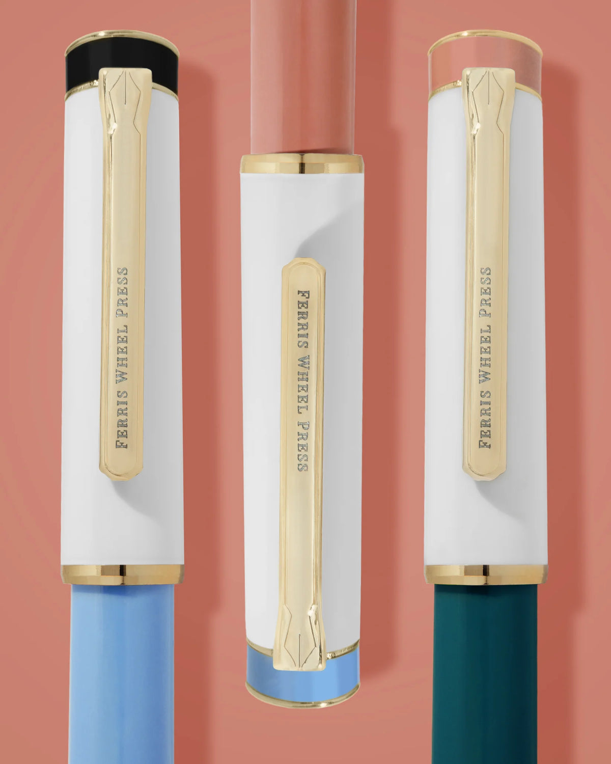 Ferris Wheel Press The Masque Resin Fountain Pen & Ink Set - Blue