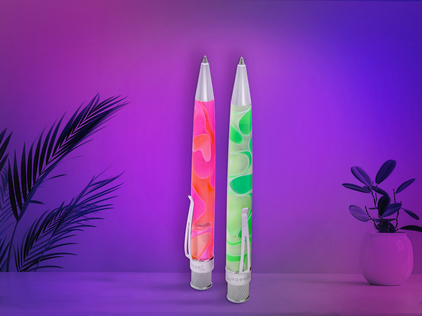 Retro 51 Tornado Rollerball - Acrylic Cosmic Swirl: Pink & Orange
