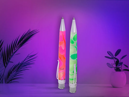 Retro 51 Tornado Rollerball - Acrylic Cosmic Swirl: Pink & Orange