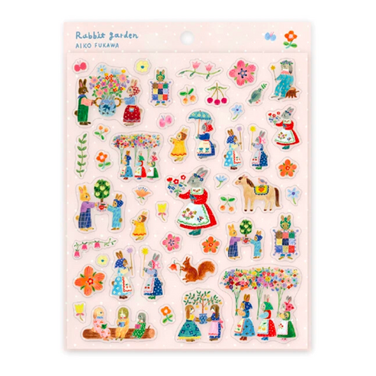 Cozyca Aiko Fukawa Sticker Sheet - Rabbit Garden